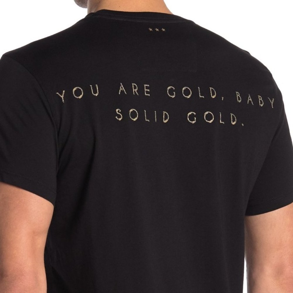 John Varvatos Solid Gold Graphic Crew T-Shirt - Picture 3 of 5